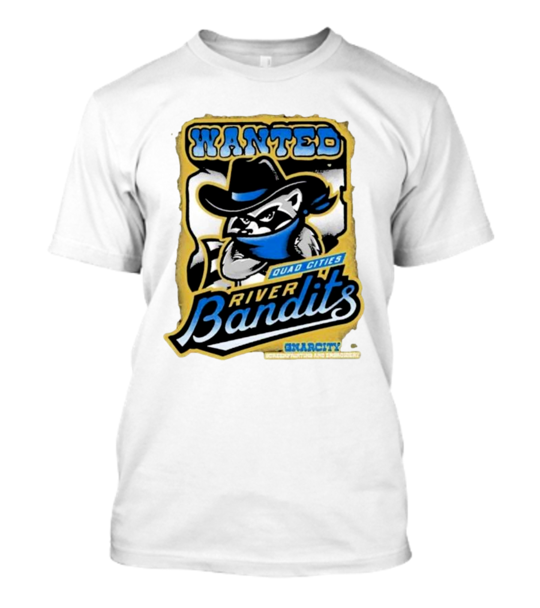 Wanted Quad Cities River Bandits Gnarcity Collectors And Knickleheads T-Shirt