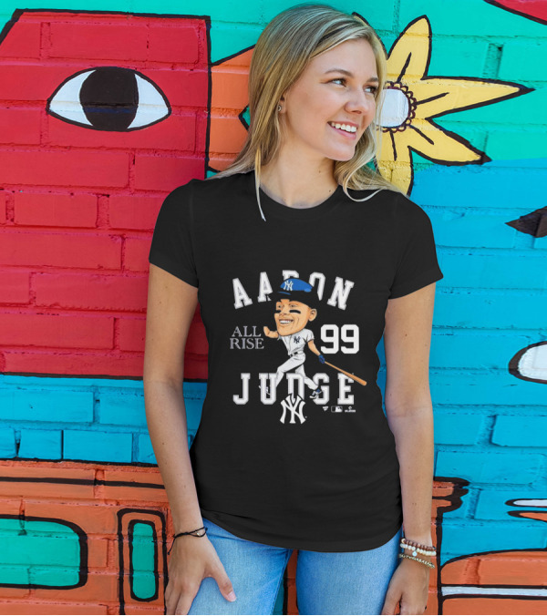 Aaron Judge New York Yankees 99 All Rise Caricature T-Shirt