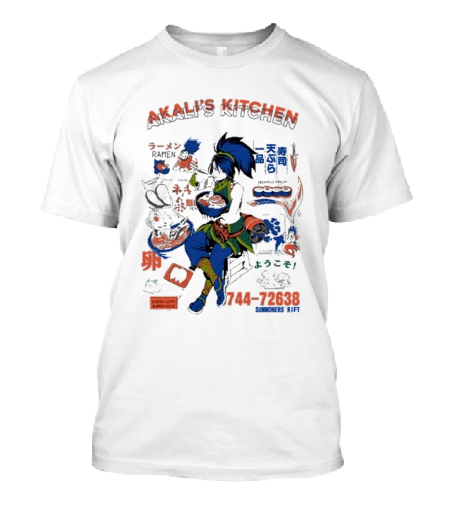 Akali's Kitchen Ramen Bowl Neon Art 744-72638 Summoner's Rift T-Shirt