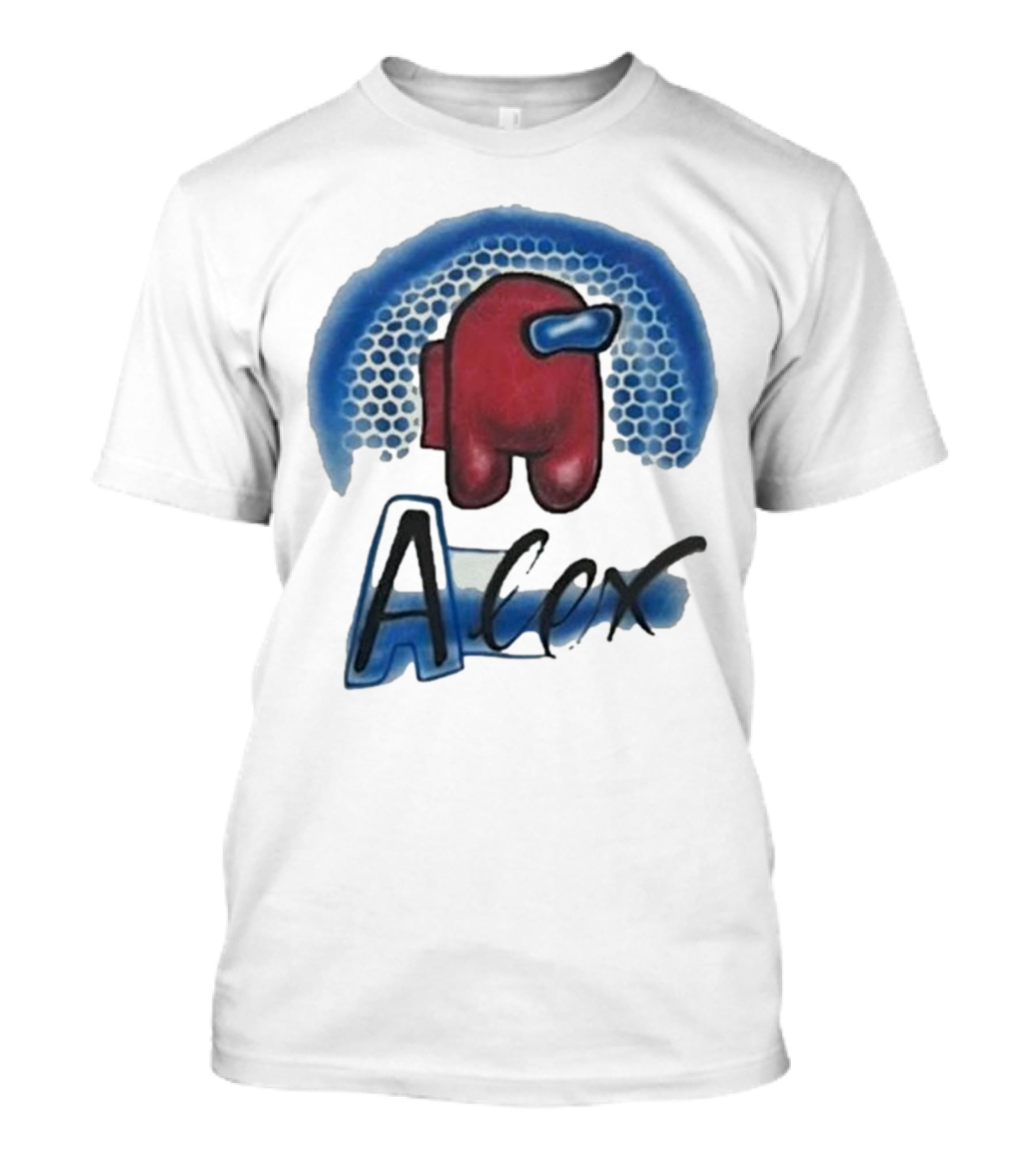 Alex Among Us Red Blue Honeycomb T-Shirt