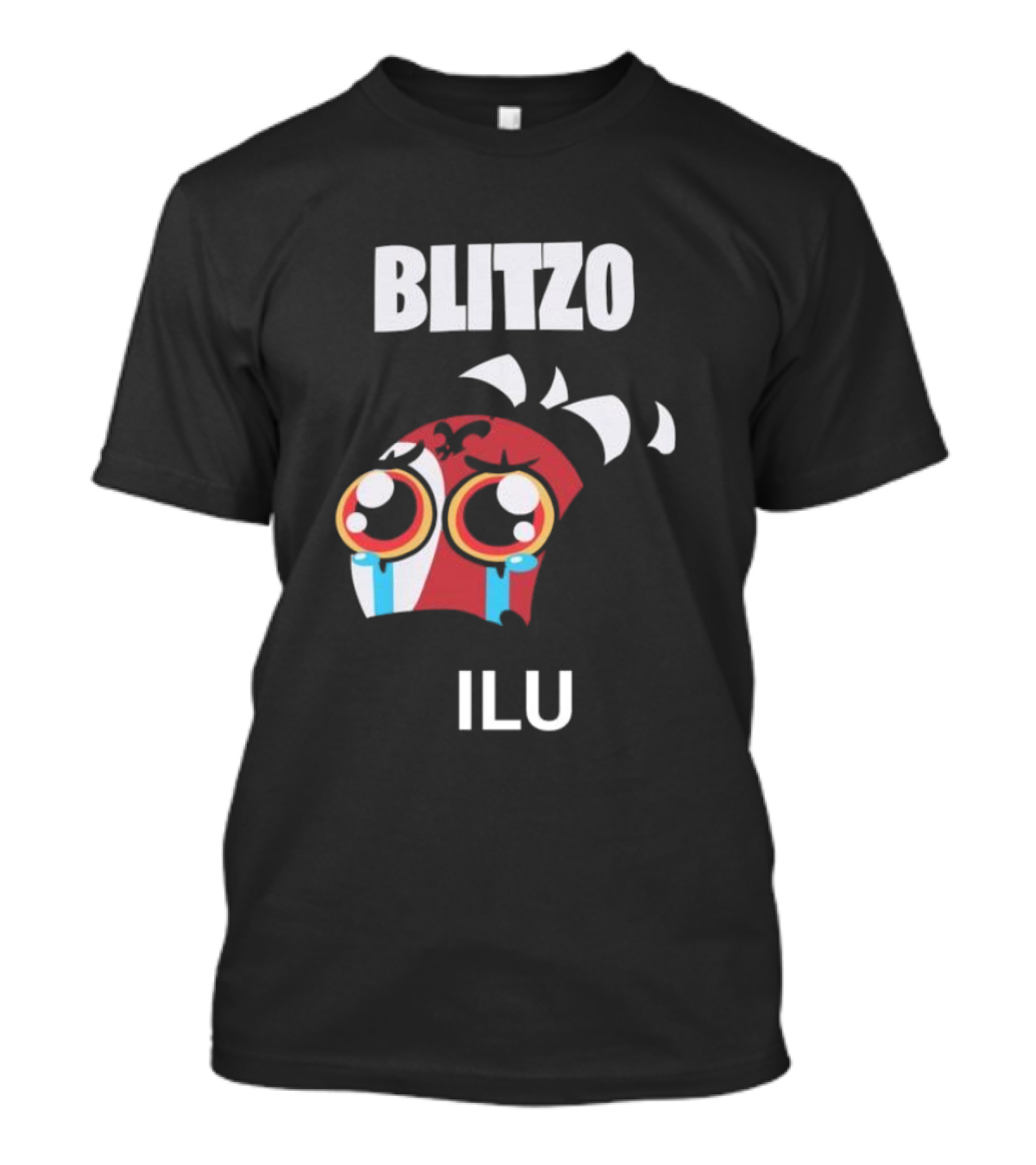 Blitzo Ilu Crying Face With Big Teary Eyes And Horns T-Shirt