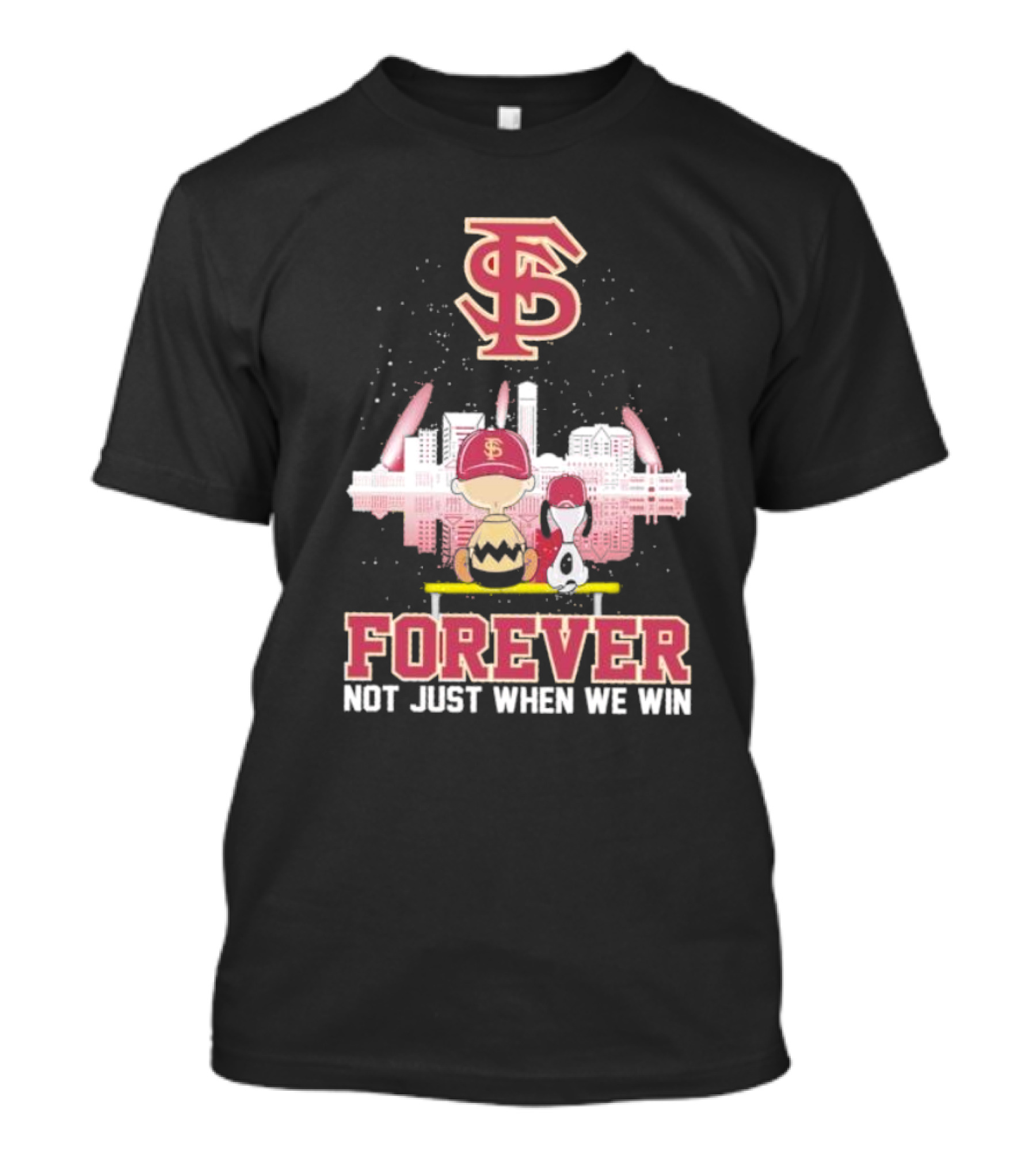 Snoopy And Charlie Brown FSU Forever Not Just When We Win T-Shirt