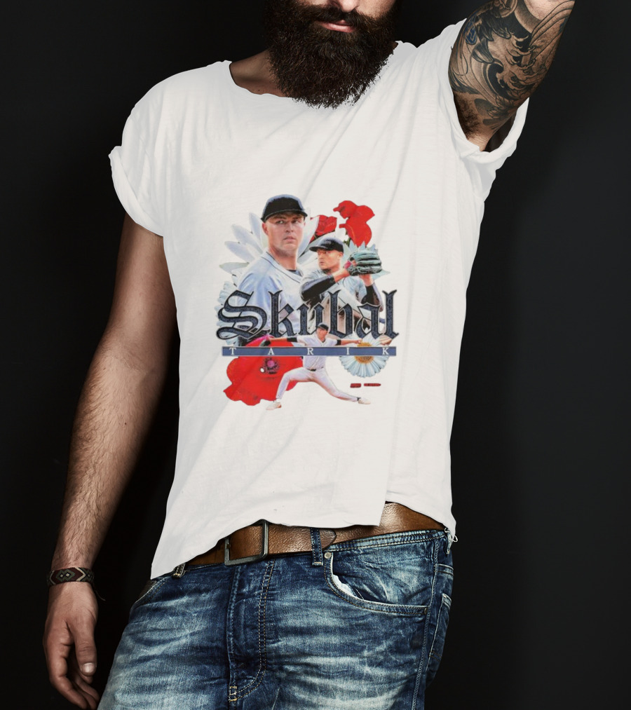 Skubal Tarik Baseball Player Floral Collage T-Shirt