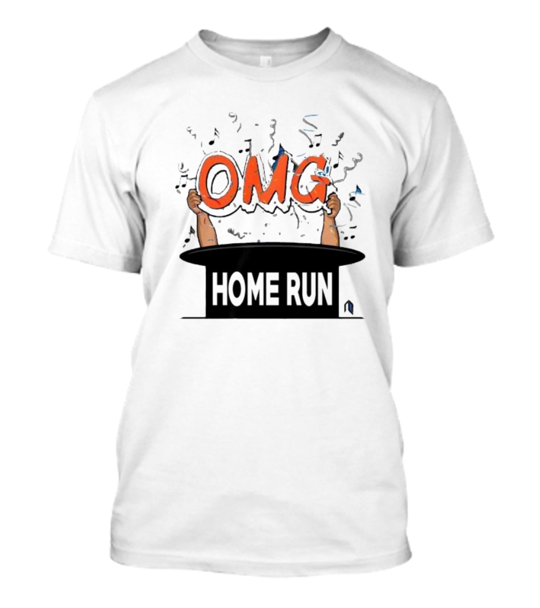 OMG Home Run From Magic Hat With Music Notes T-Shirt