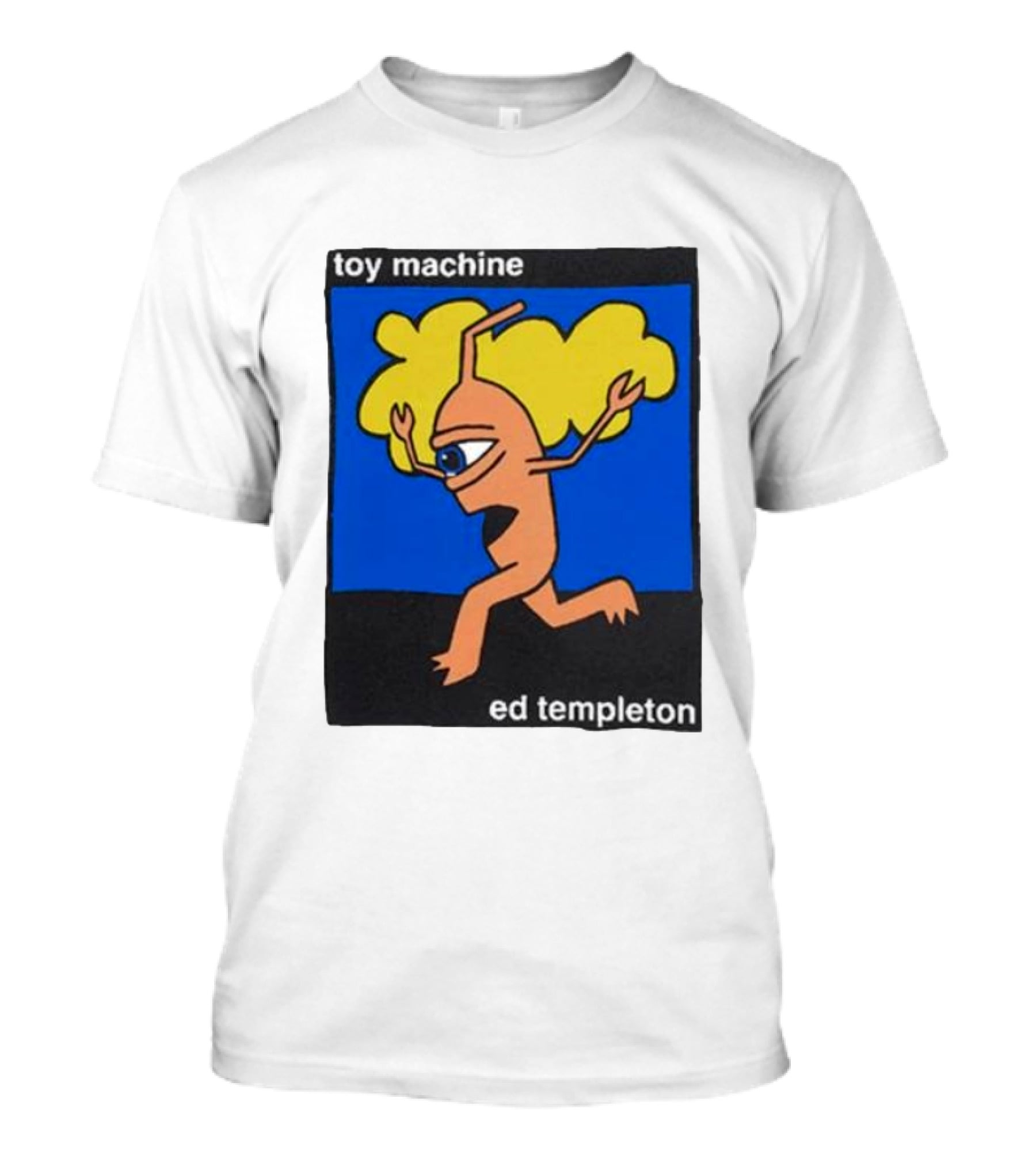 Toy Machine Ed Templeton Cartoon Character With Yellow Hair And One Eye T-Shirt