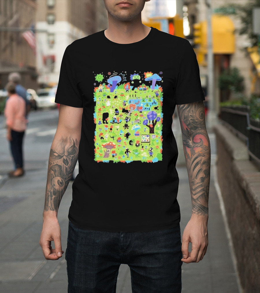 Mcelroy Find Fungalore Mushroom Adventure with Hidden Treasures and Creatures T-Shirt