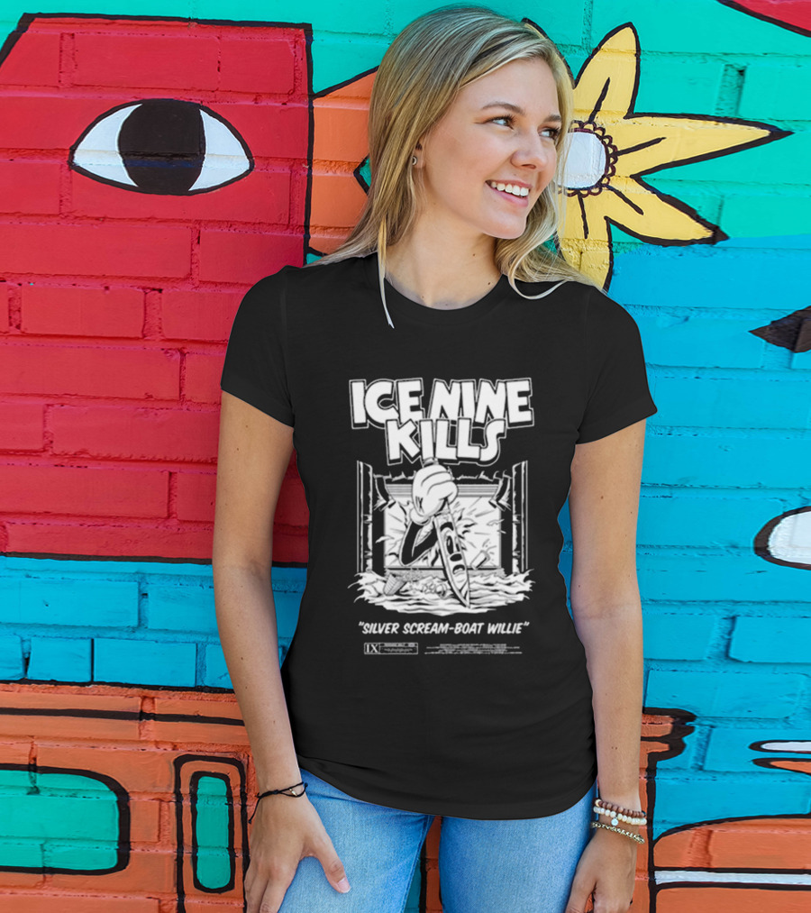 ICE NINE KILLS Silver Scream-Boat Willie IX Merchandise T-Shirt