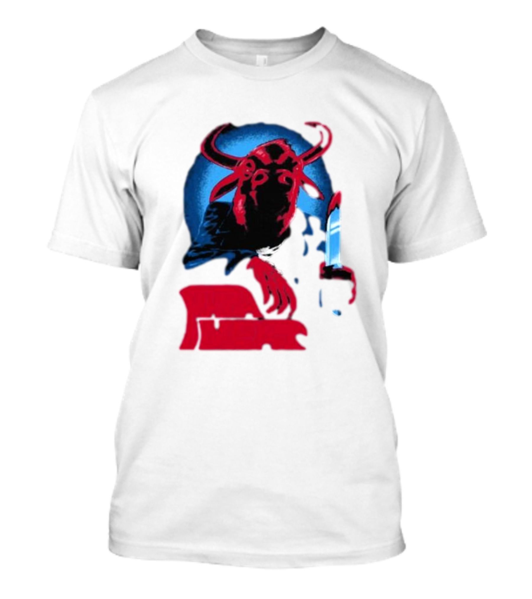 Papa Meat Cyber Bully Cow With Knife Dark Humor T-Shirt