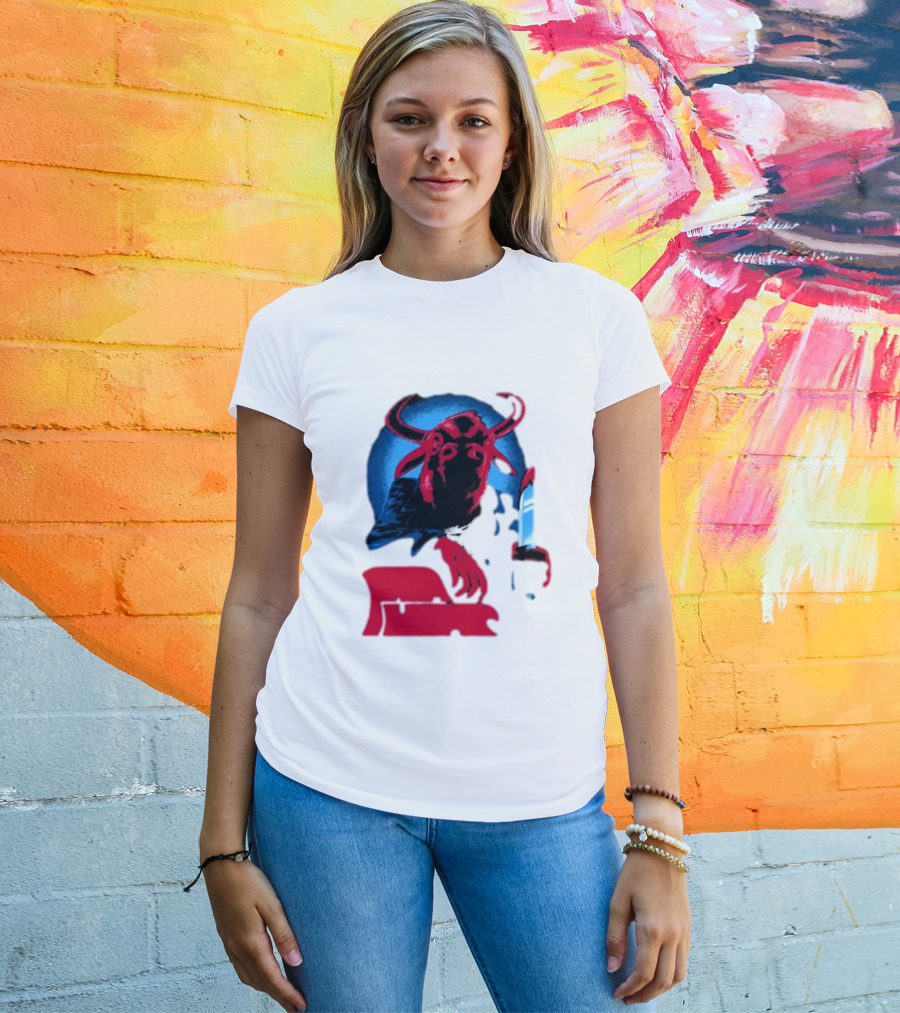 Papa Meat Cyber Bully Cow With Knife Dark Humor T-Shirt