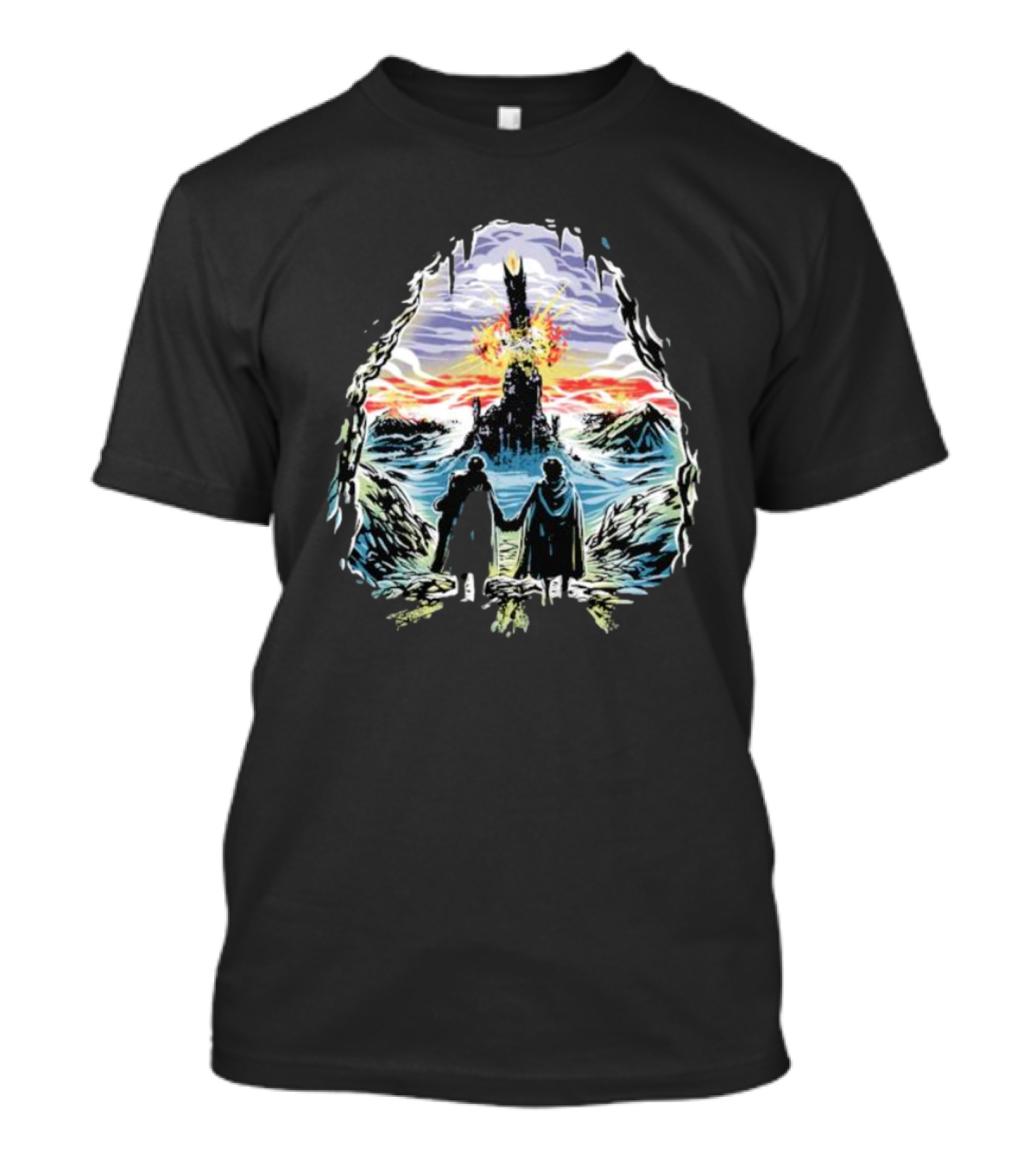 Project One Ring Mount Doom Journey Frodo Sam Image T-Shirt
