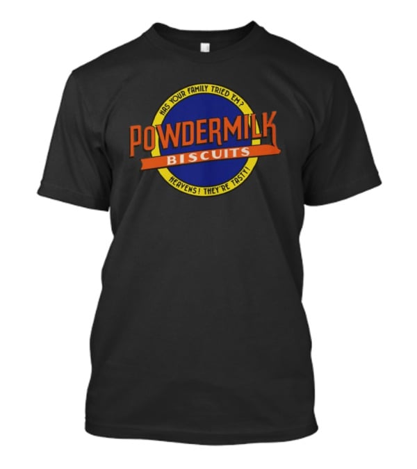 Rare Powdermilk Biscuits Logo Heavens They're Tasty A Prairie Home Companion T-Shirt