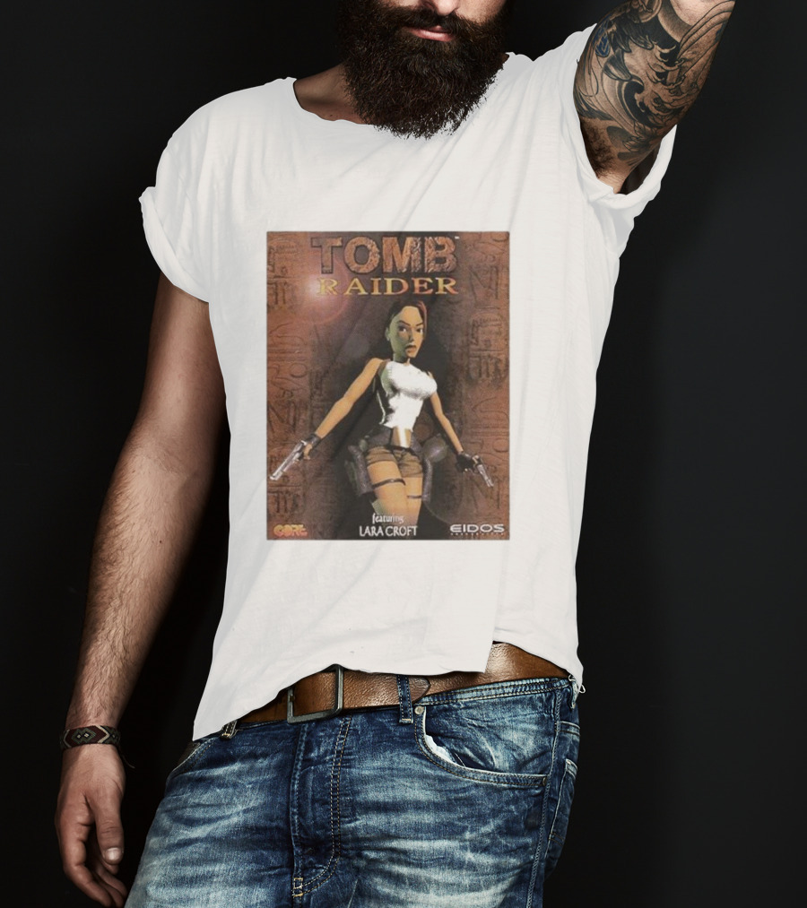 Tomb Raider Featuring Lara Croft Game Cover Eidos Core T-Shirt
