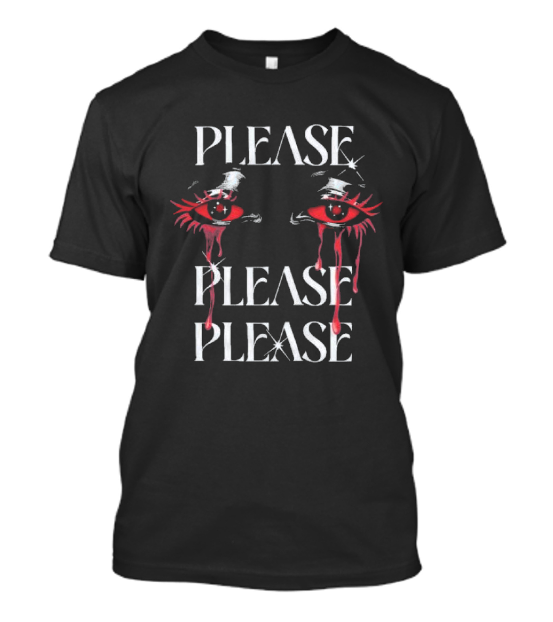 Galactixy Please Please Please Blood Eye Red Crying Eyes T-Shirt