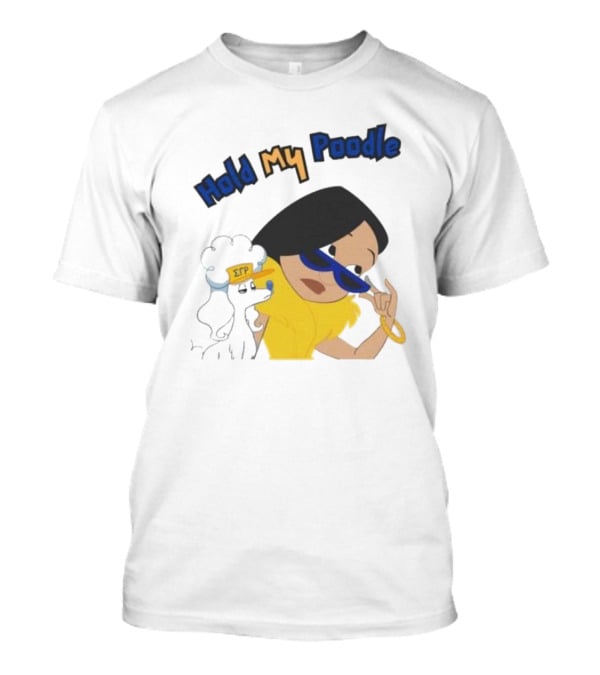 Hold My Poodle SGR Animated Character With Glasses T-Shirt