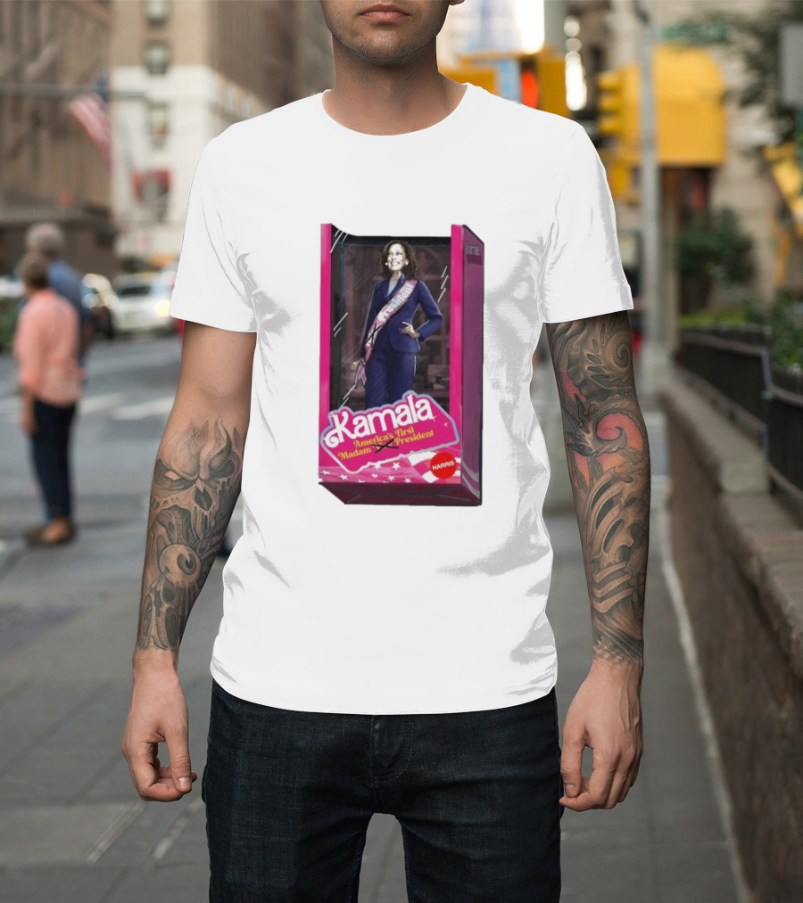 Kamala Harris America's First Madam President Vice President 2024 Parody in Box T-Shirt