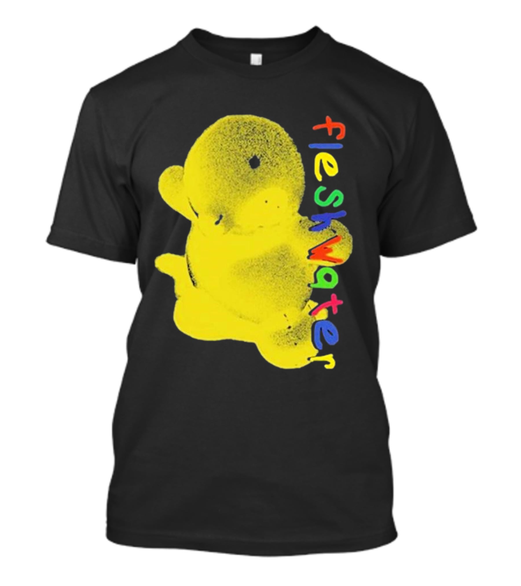 Fleshwater Colorful Text Yellow Ducky T-Shirt