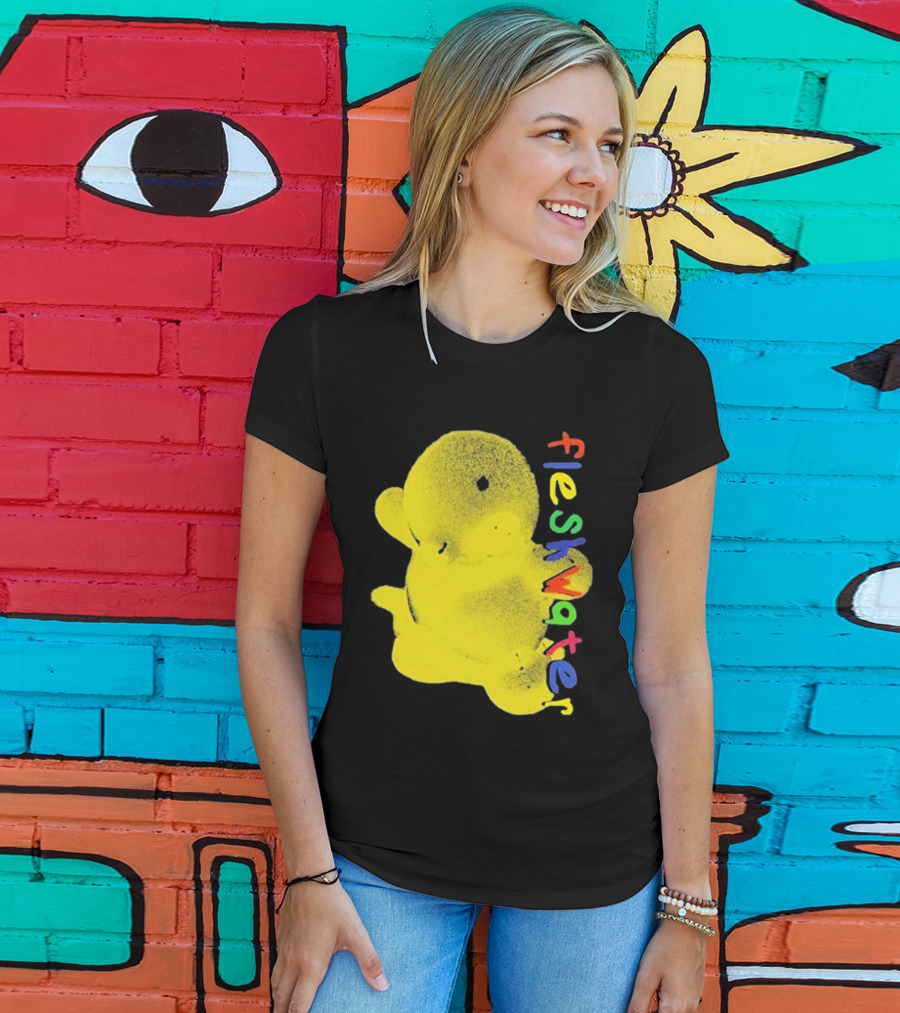 Fleshwater Colorful Text Yellow Ducky T-Shirt