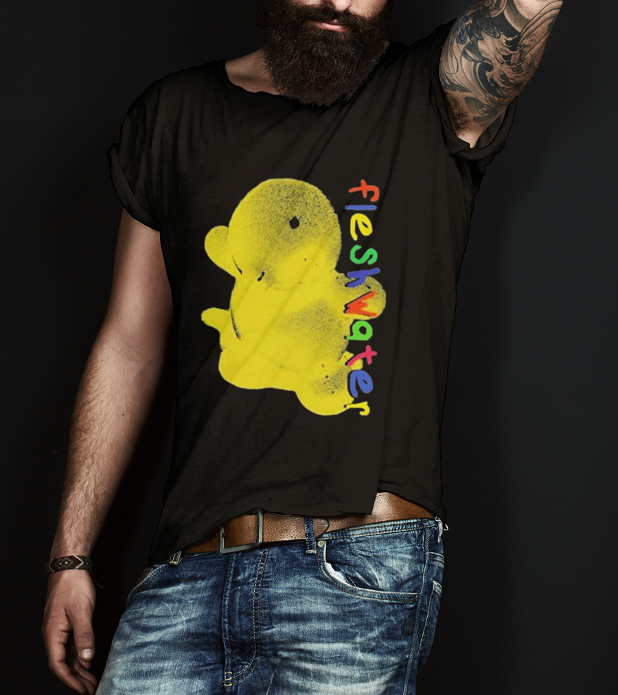 Fleshwater Colorful Text Yellow Ducky T-Shirt