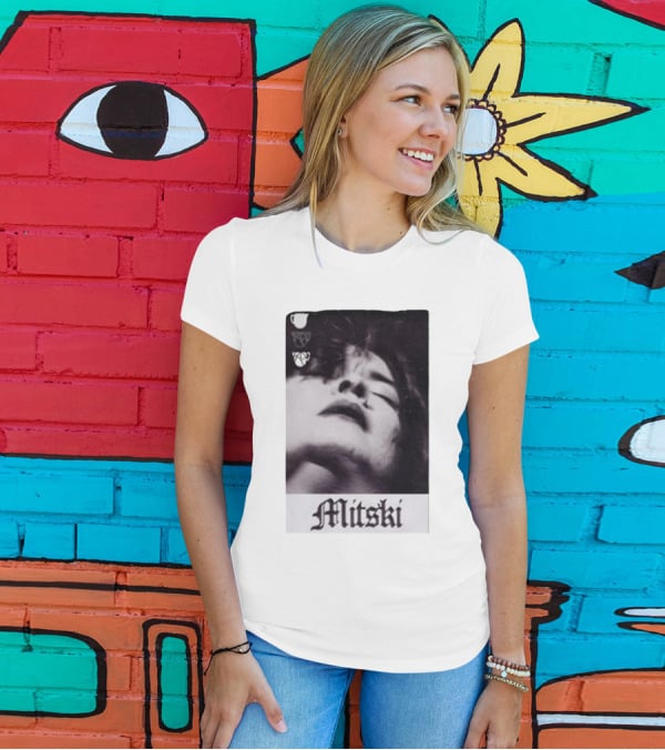 Mitski Gothic Black And White Portrait T-Shirt