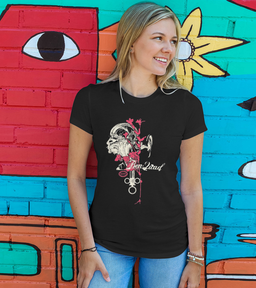 Purenoise Ben Quad Anatomy Circuit Roses Skull T-Shirt