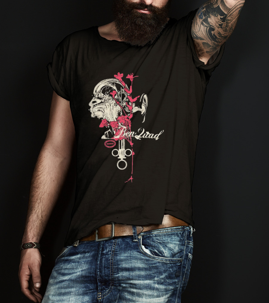 Purenoise Ben Quad Anatomy Circuit Roses Skull T-Shirt