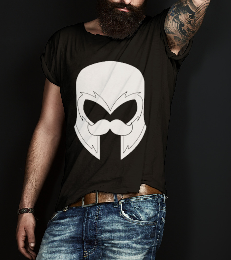 Remix’D Curleh Mustache Wolverine Mask T-Shirt