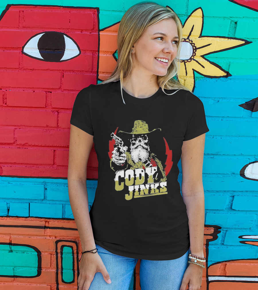 Cody Jinks Cowboy Thunder Lightning Skeleton Gunslinger T-Shirt
