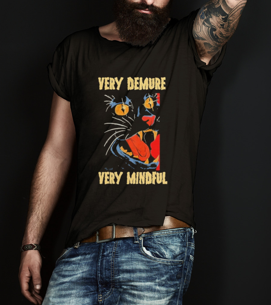 Very Demure Very Mindful Galactic Cat Face T-Shirt