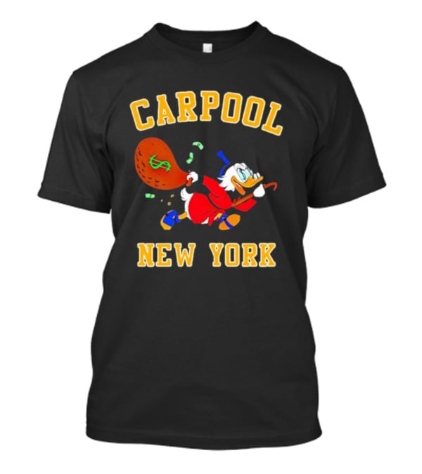 Carpool New York Scrooge McDuck Money Bag T-Shirt