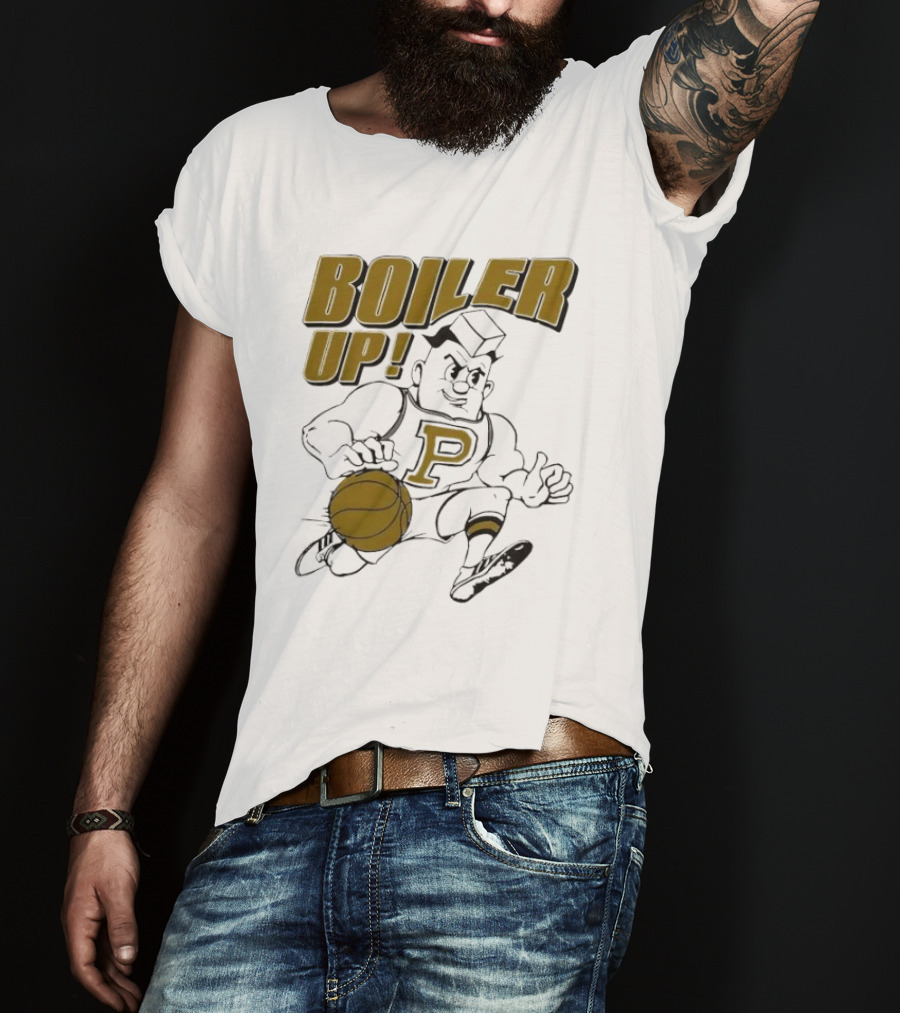 BOILER UP Basketball 70's Mascot P T-Shirt