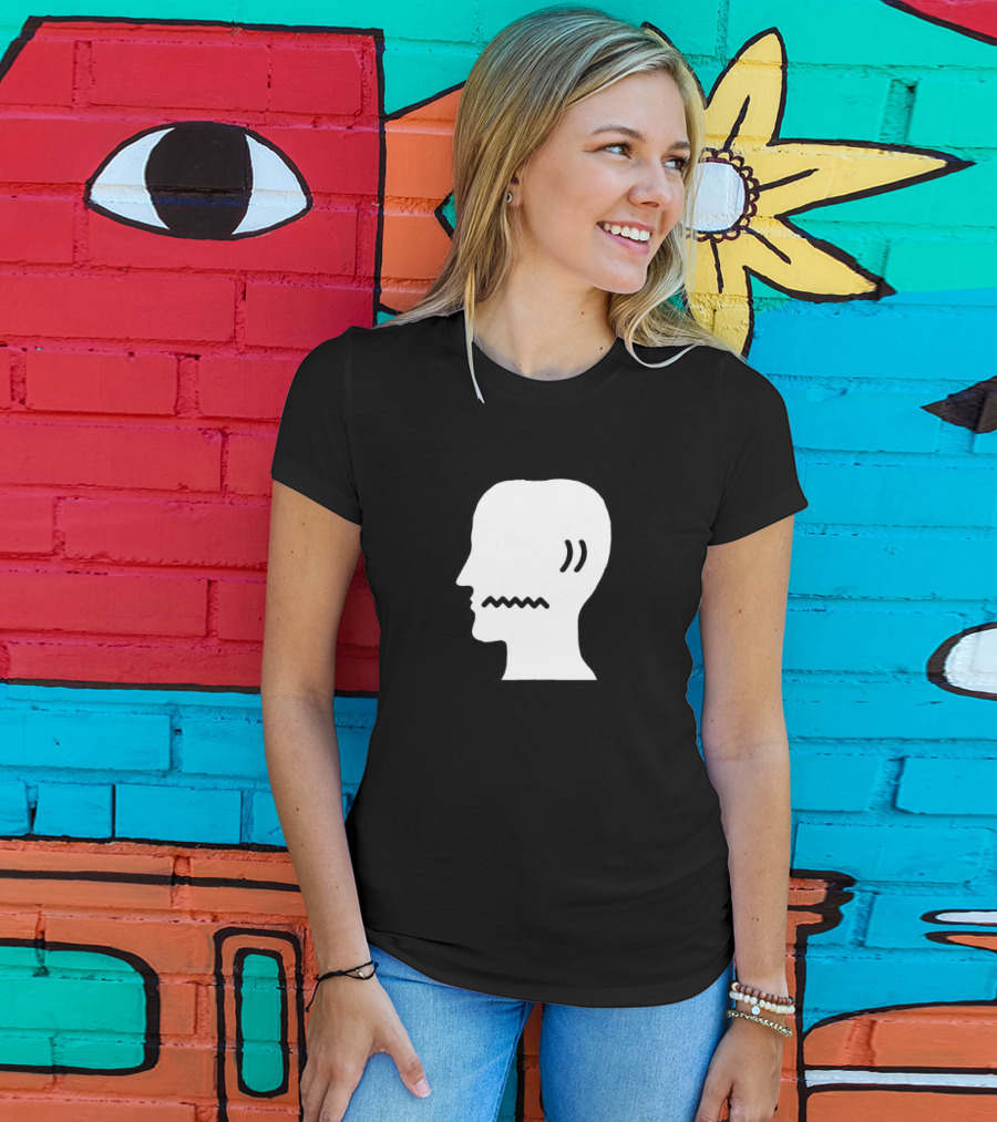 Brain Dead Head Profile Icon With Zigzag Mouth T-Shirt