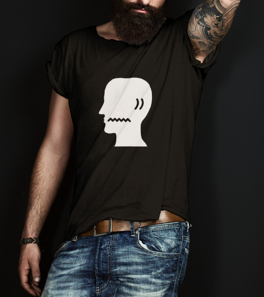 Brain Dead Head Profile Icon With Zigzag Mouth T-Shirt