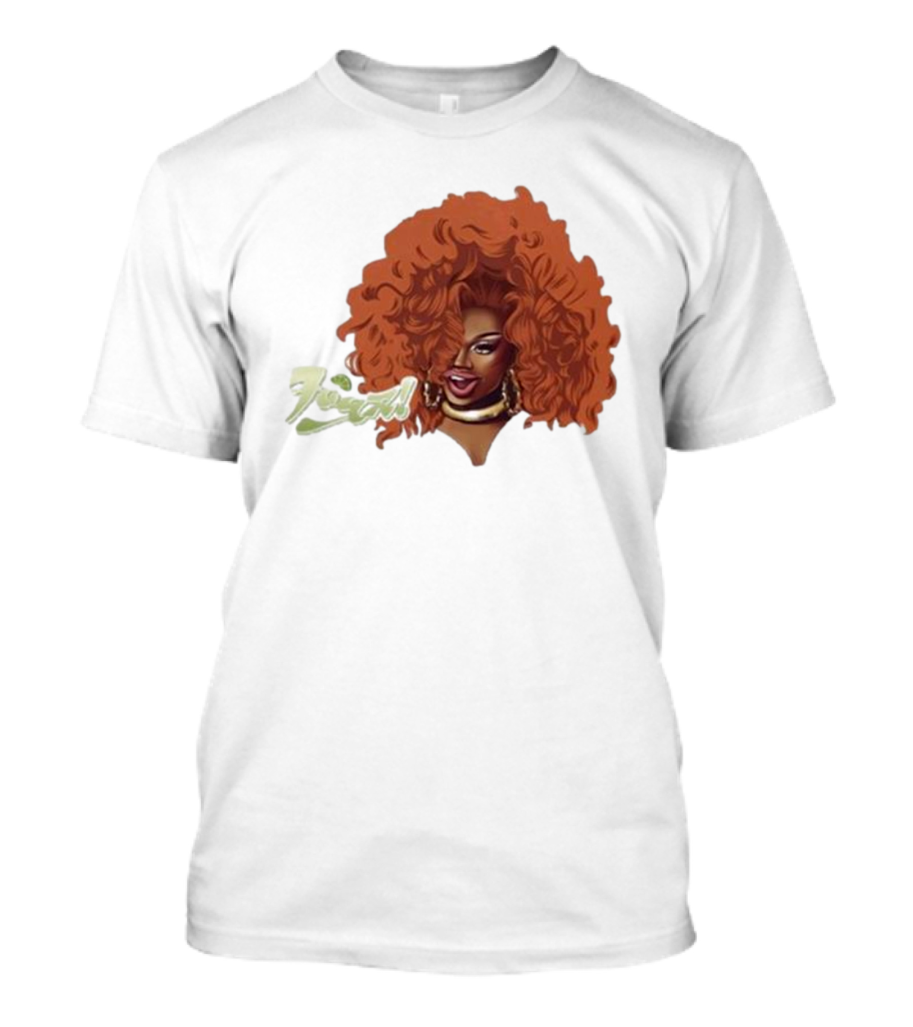 Drag Queen Sunami Foam Iconic Curly Hair T-Shirt
