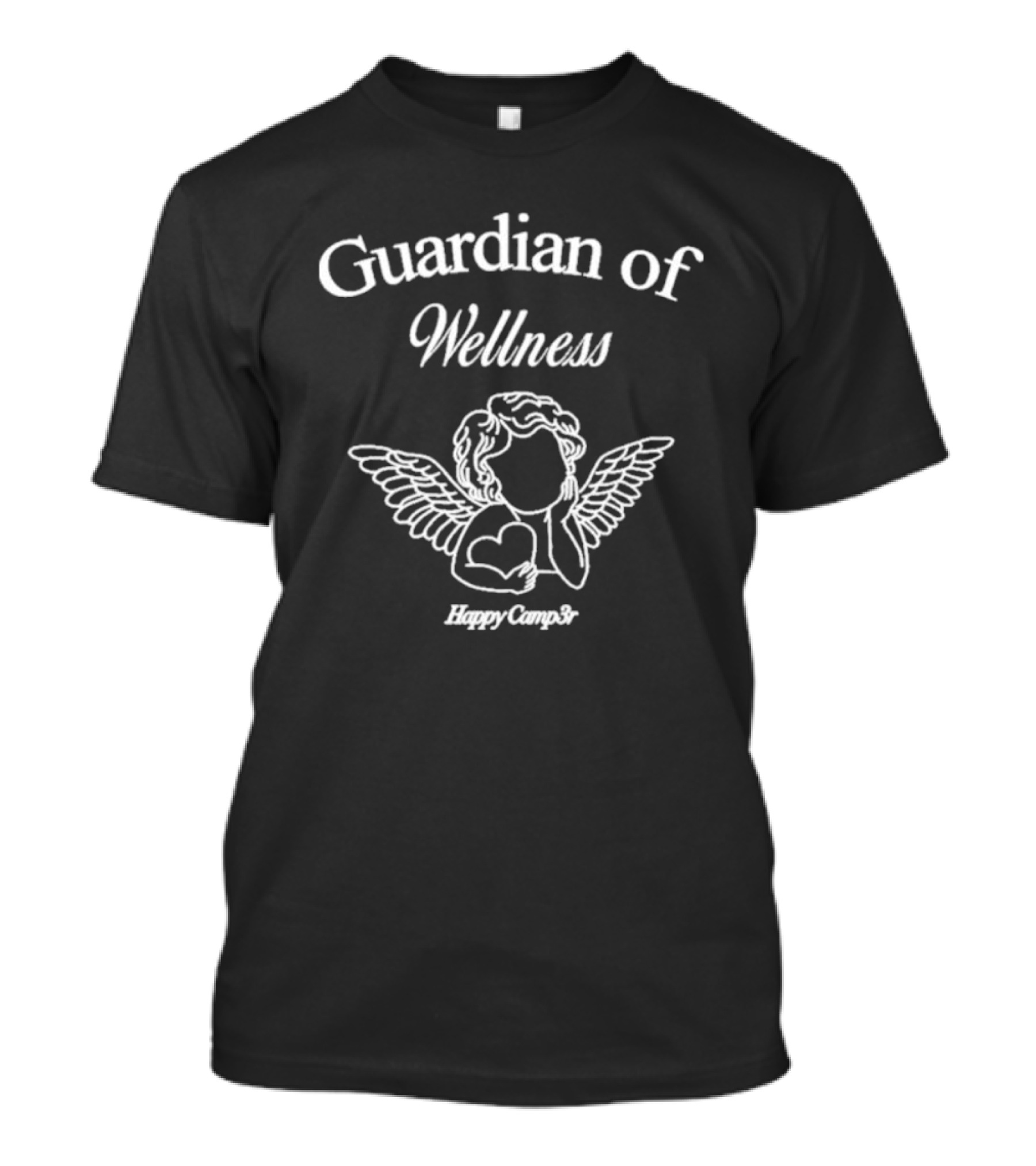 Guardian Of Wellness Happy Camp3r Angel Heart Wings T-Shirt