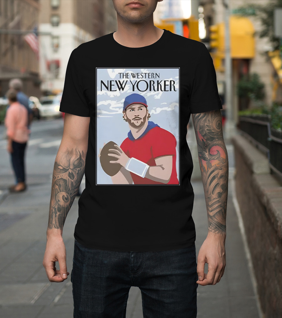 The Western New Yorker Bills Josh Allen Football T-Shirt
