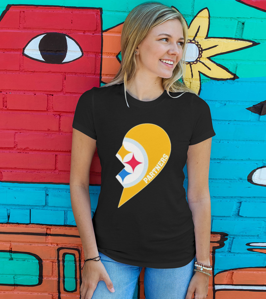 Steelers Partners Half Heart Logo Emblem T-Shirt