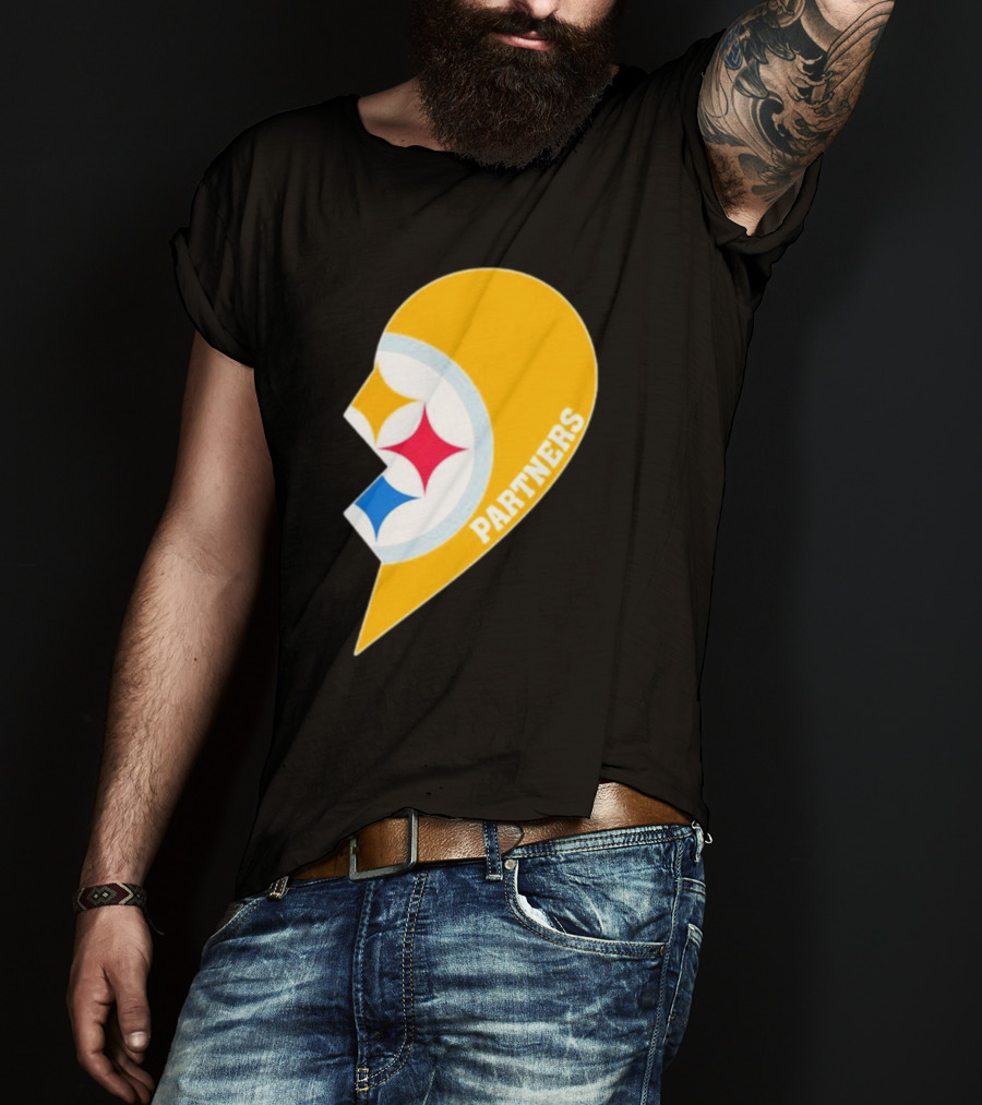 Steelers Partners Half Heart Logo Emblem T-Shirt