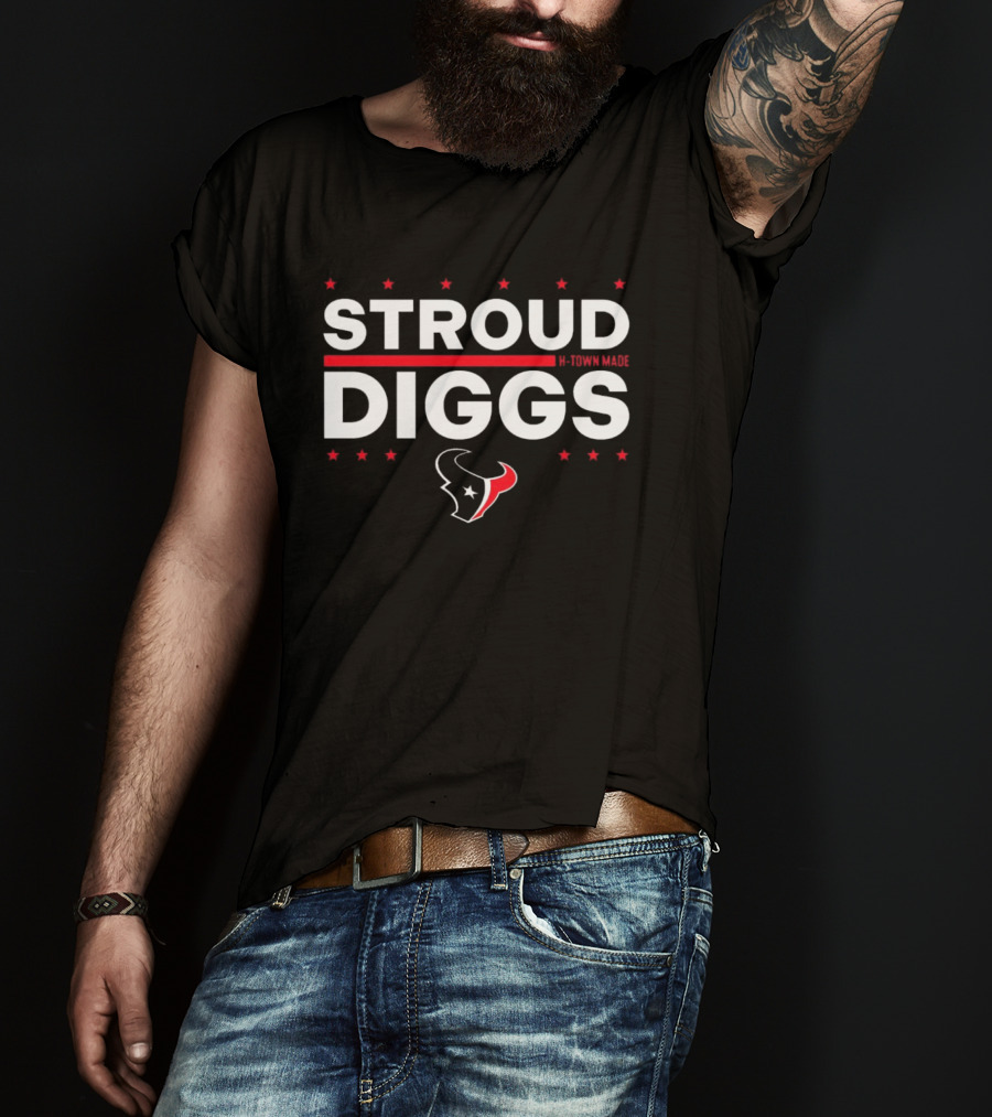 Stroud Diggs H-Town Made Houston Texans T-Shirt