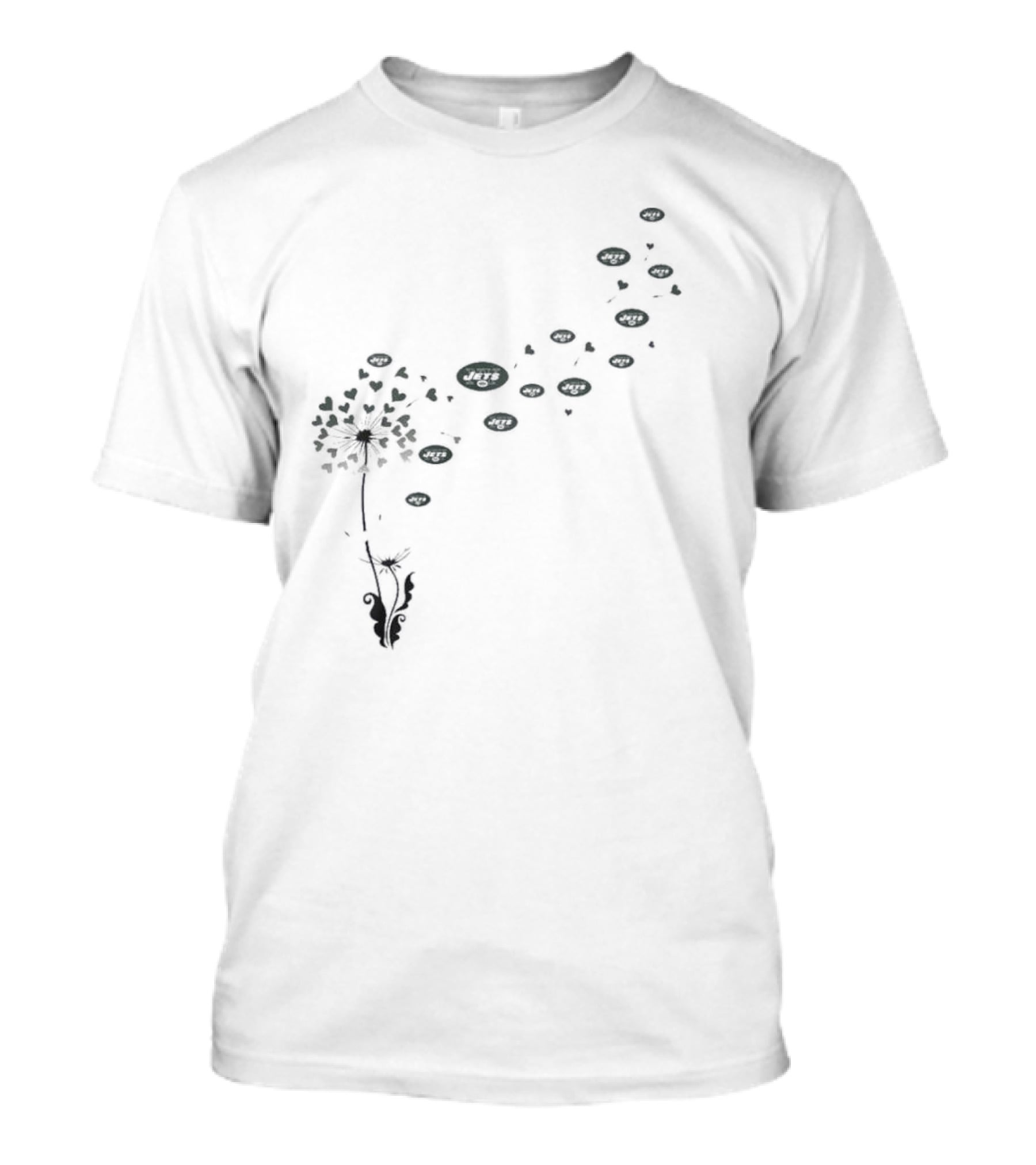 New York Jets Dandelion Logo Blossoms T-Shirt