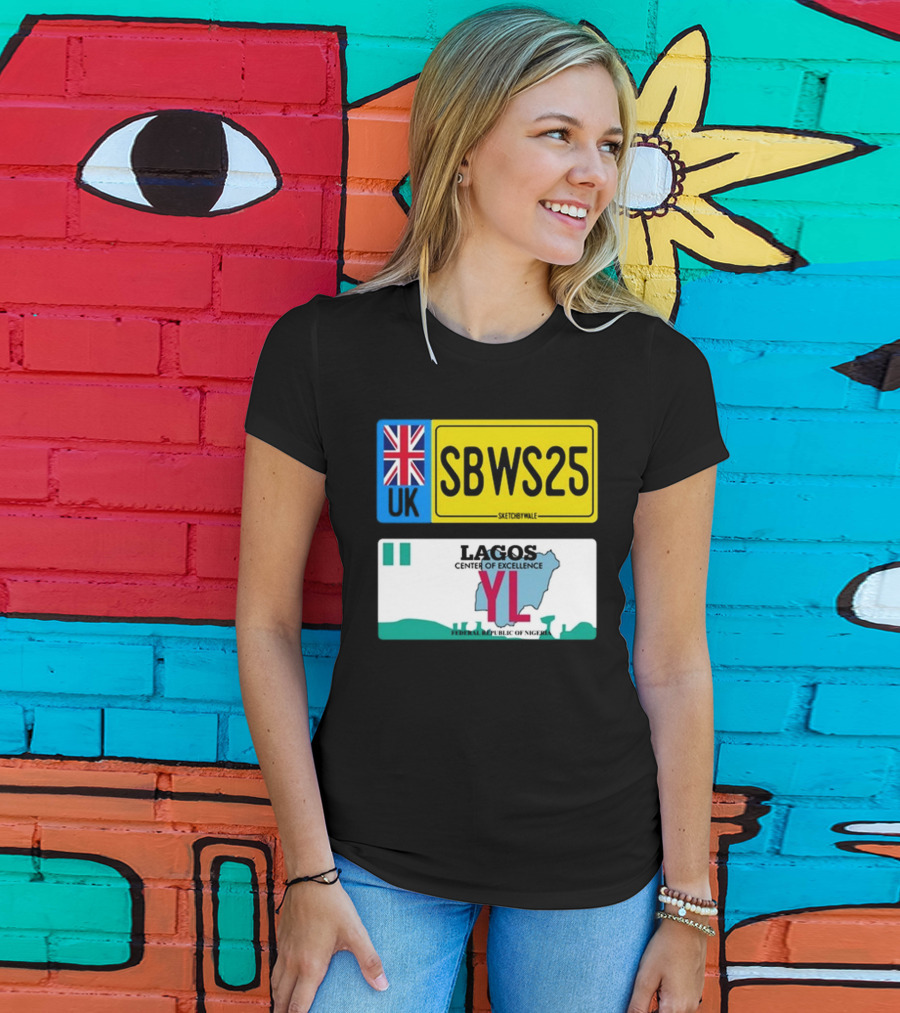 UK SBWS25 Lagos Center Of Excellence Federal Republic Of Nigeria Plate T-Shirt