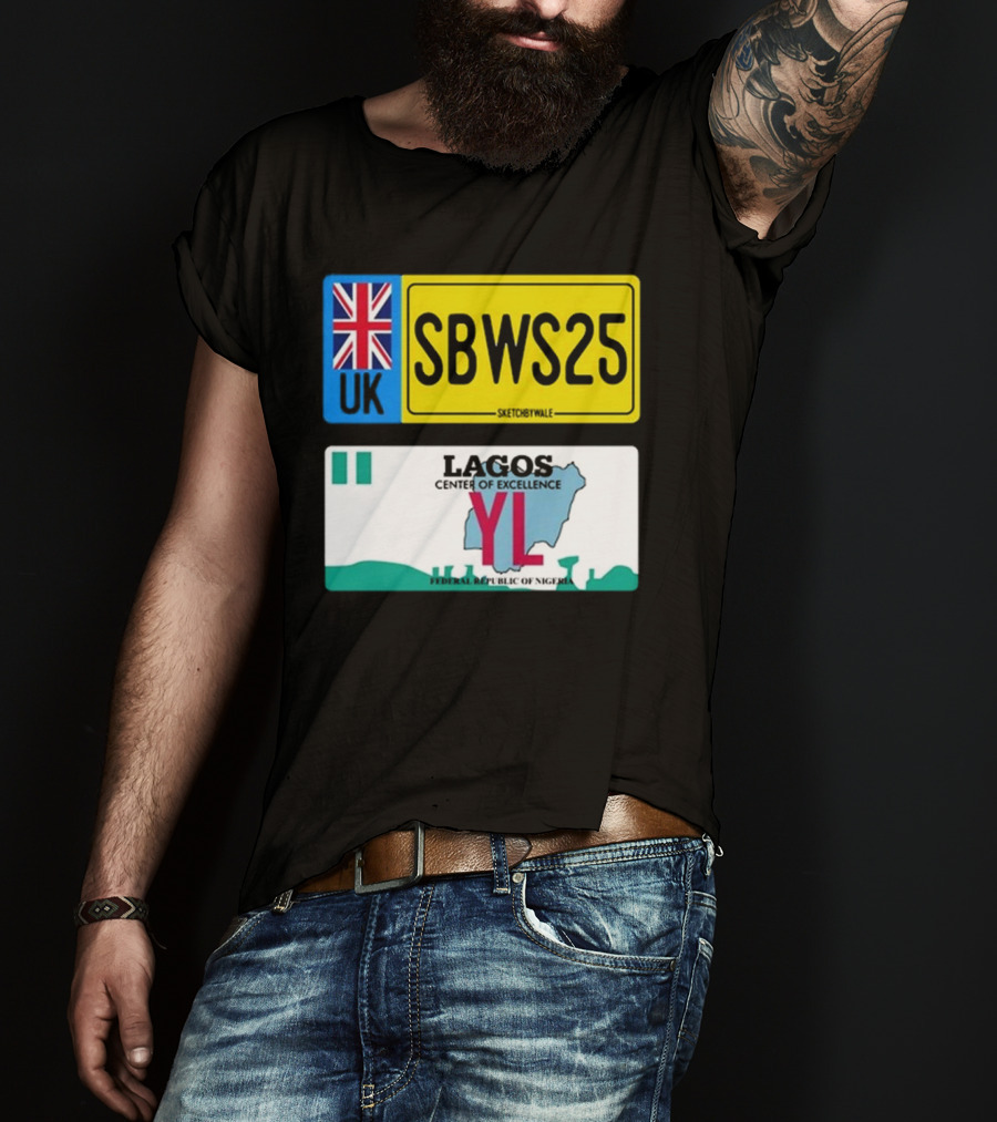 UK SBWS25 Lagos Center Of Excellence Federal Republic Of Nigeria Plate T-Shirt