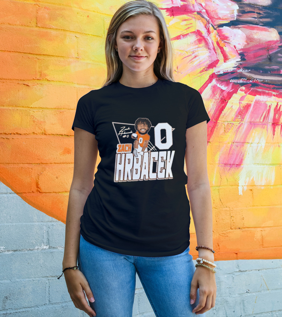 Zach Hrbacek 0 Sam Houston Bearkats Football Caricature Signature T-Shirt