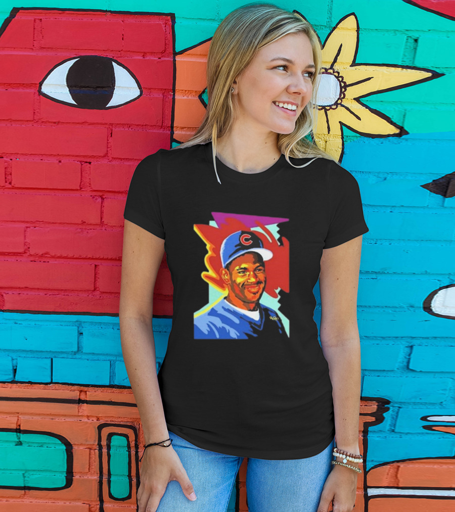Sammy Cubs Portrait Colorful Art Baseball Cap T-Shirt