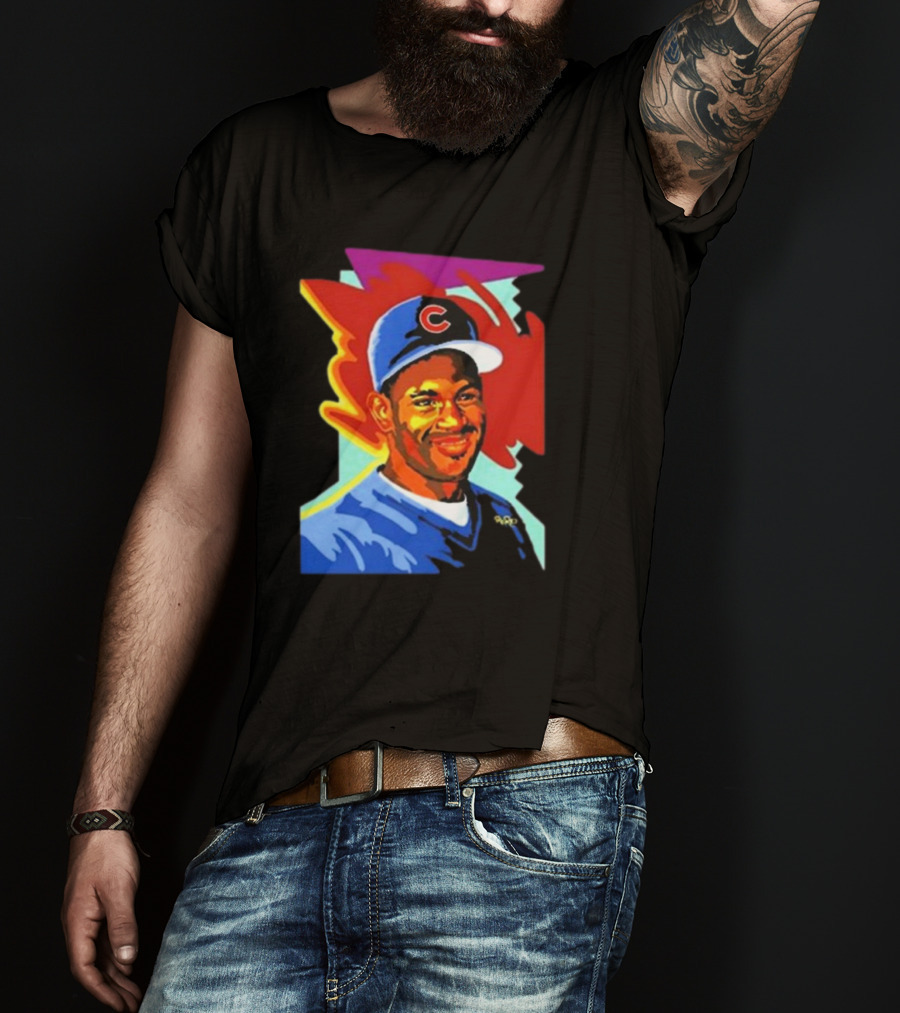 Sammy Cubs Portrait Colorful Art Baseball Cap T-Shirt