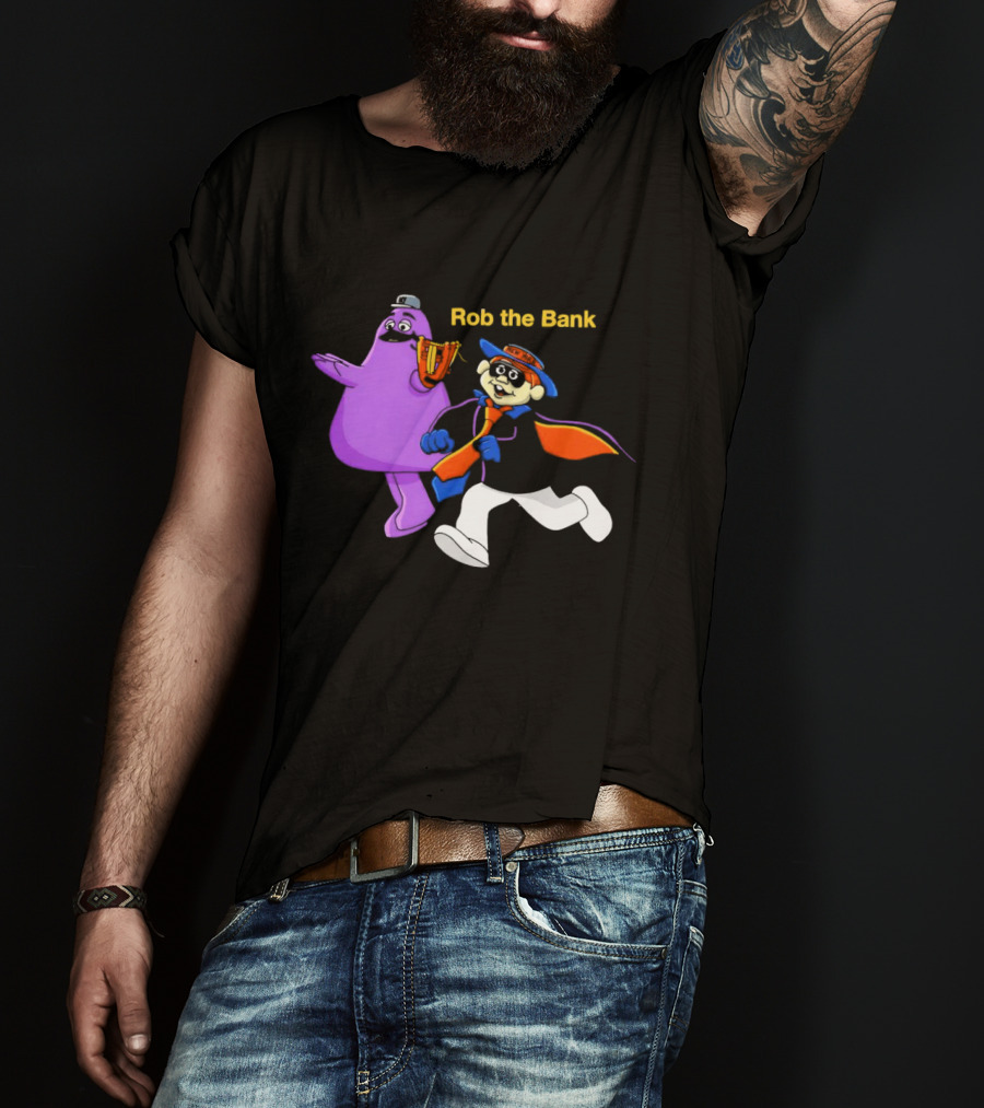 New York Mets Grimace Rob The Bank Hamburglar Duo T-Shirt