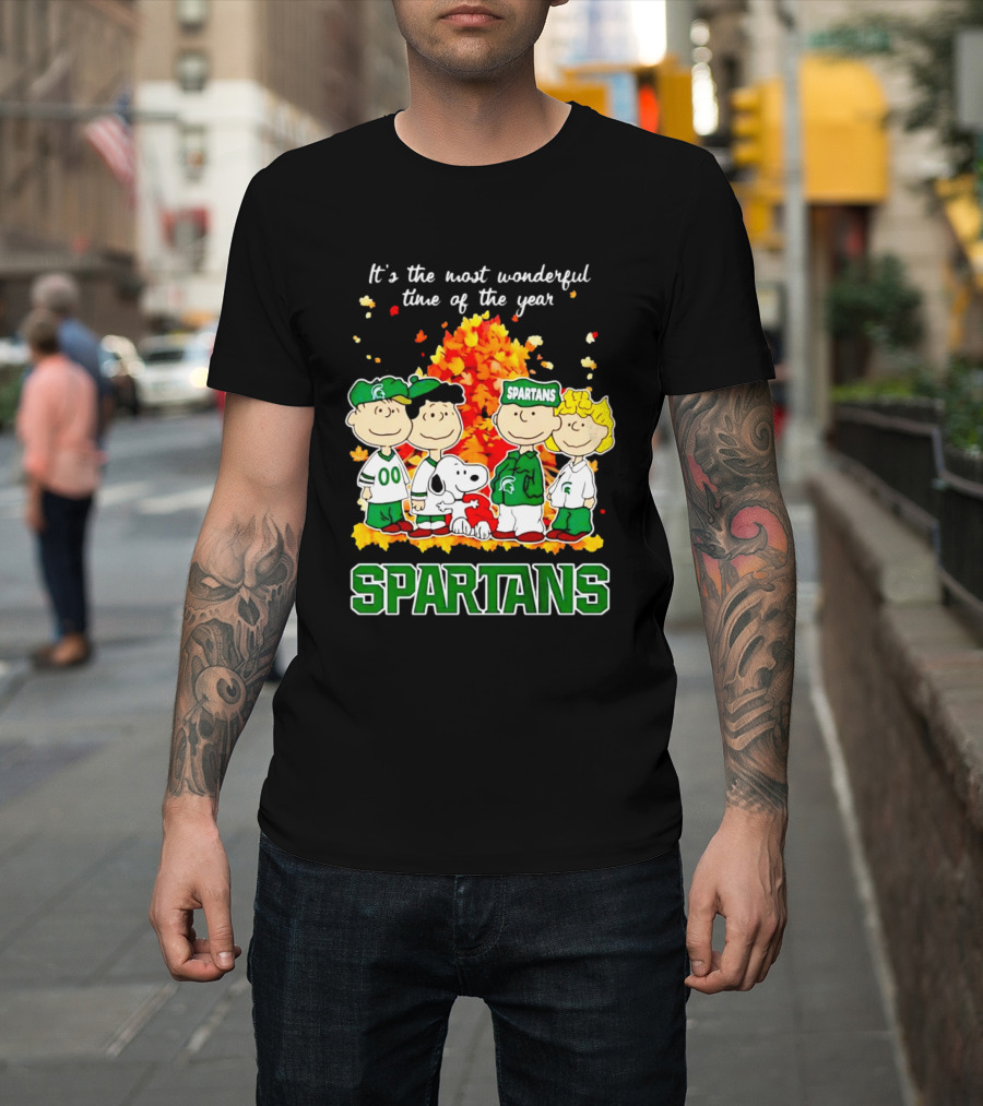 It's the Most Wonderful Time of the Year Peanuts Spartans Fall T-Shirt