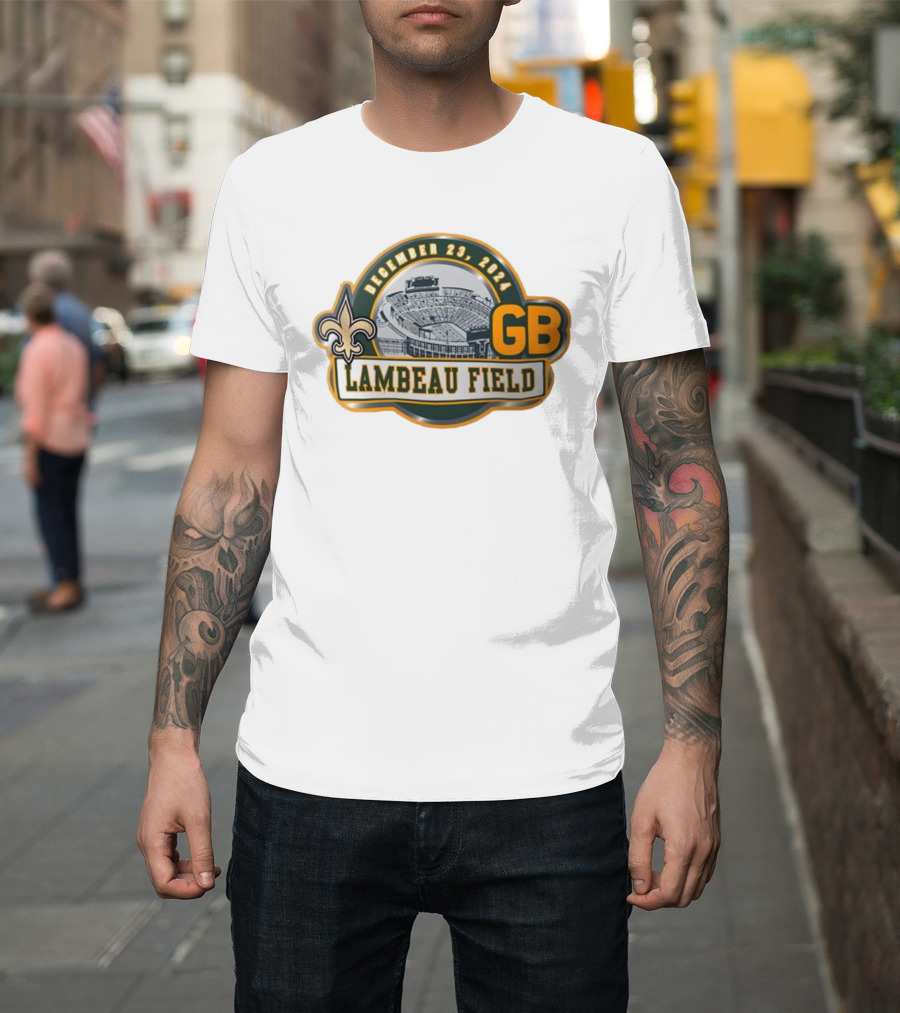 December 23 2024 Lambeau Field Green Bay GB vs. New Orleans Saints Match-Up T-Shirt