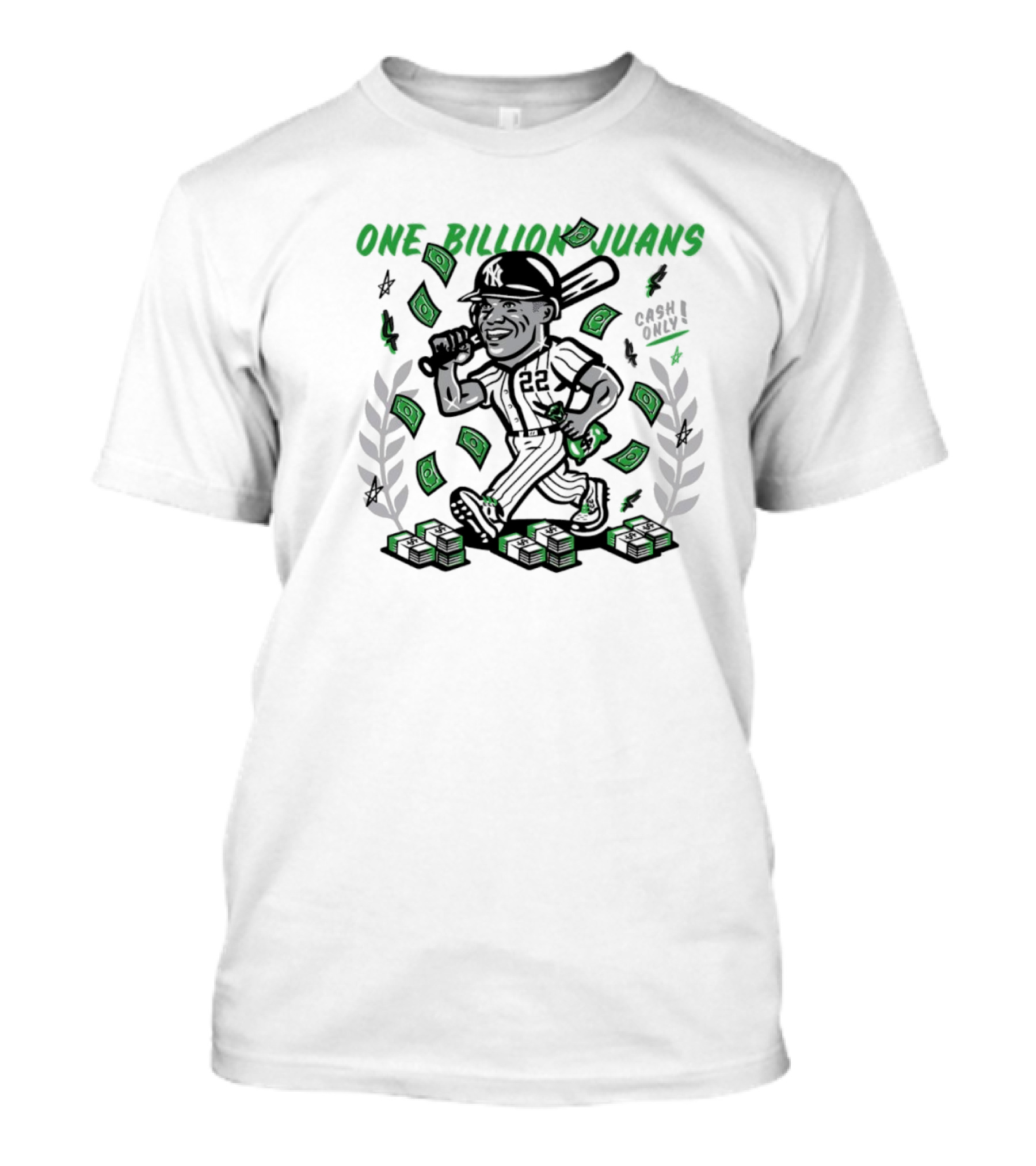 New York Yankees One Billion Juans Cash Only Juan Soto 22 T-Shirt