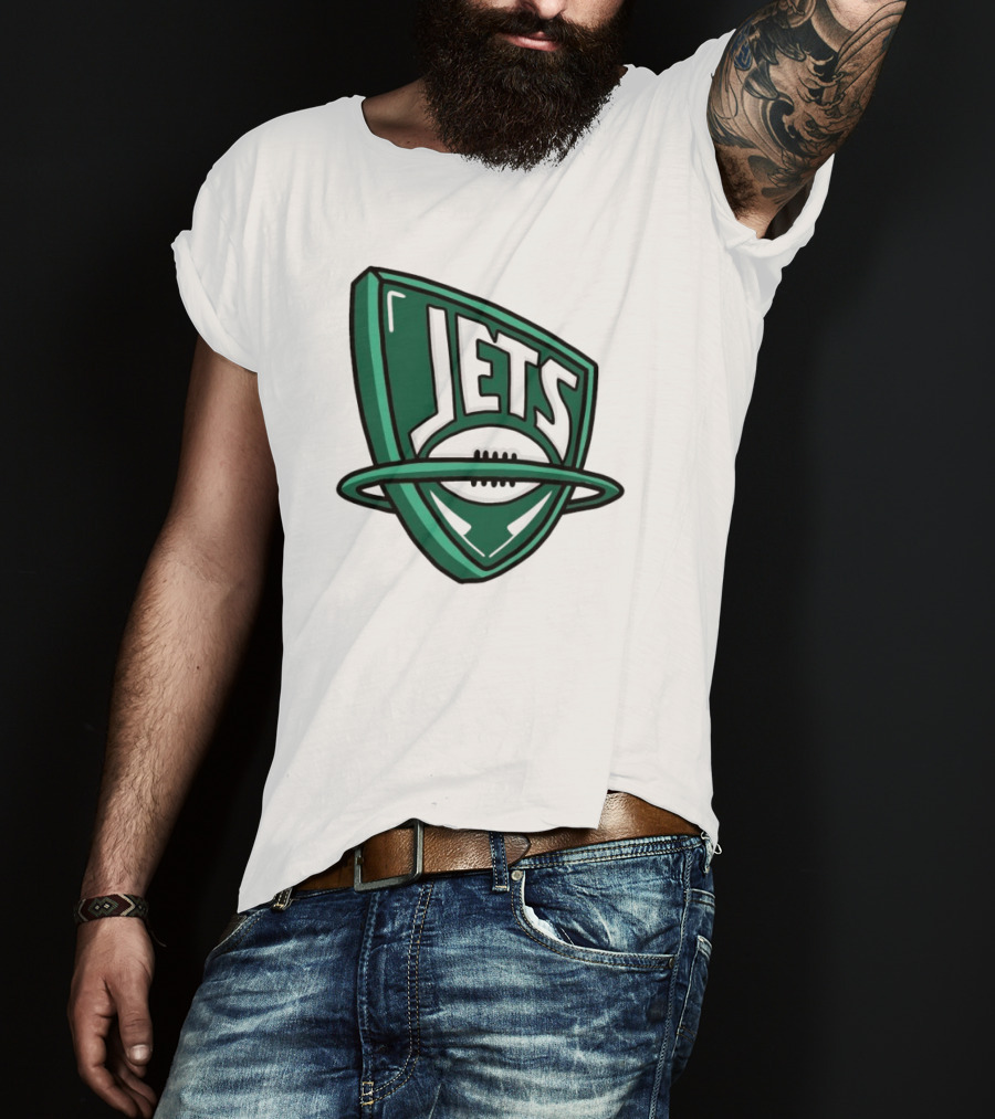 NFL X NBA Jets Logo Mash Combine T-Shirt