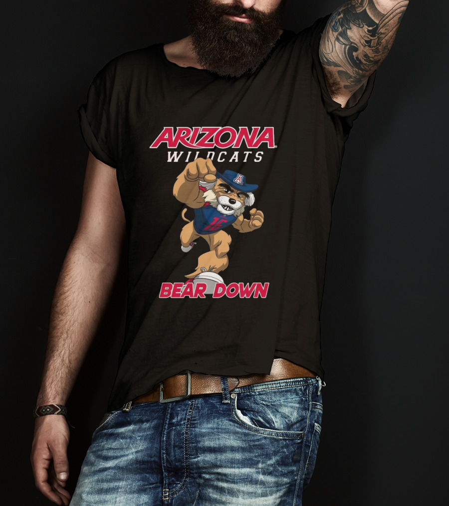 Arizona Wildcats Football Bear Down Mascot Class Of T-Shirt